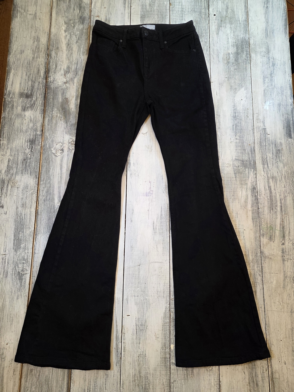 Antonio Melani Women's Black Flared  High Rise Jeans sz 28